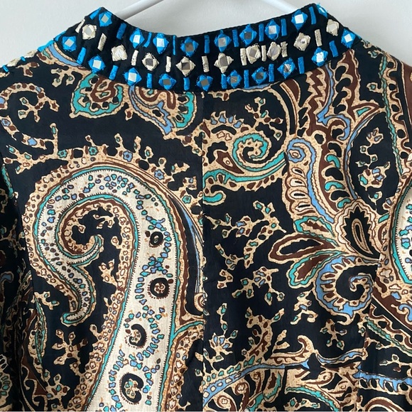Soft Surroundings Paisley Boho Embellished Sheath Tunic Top Dress size S - Picture 8 of 8
